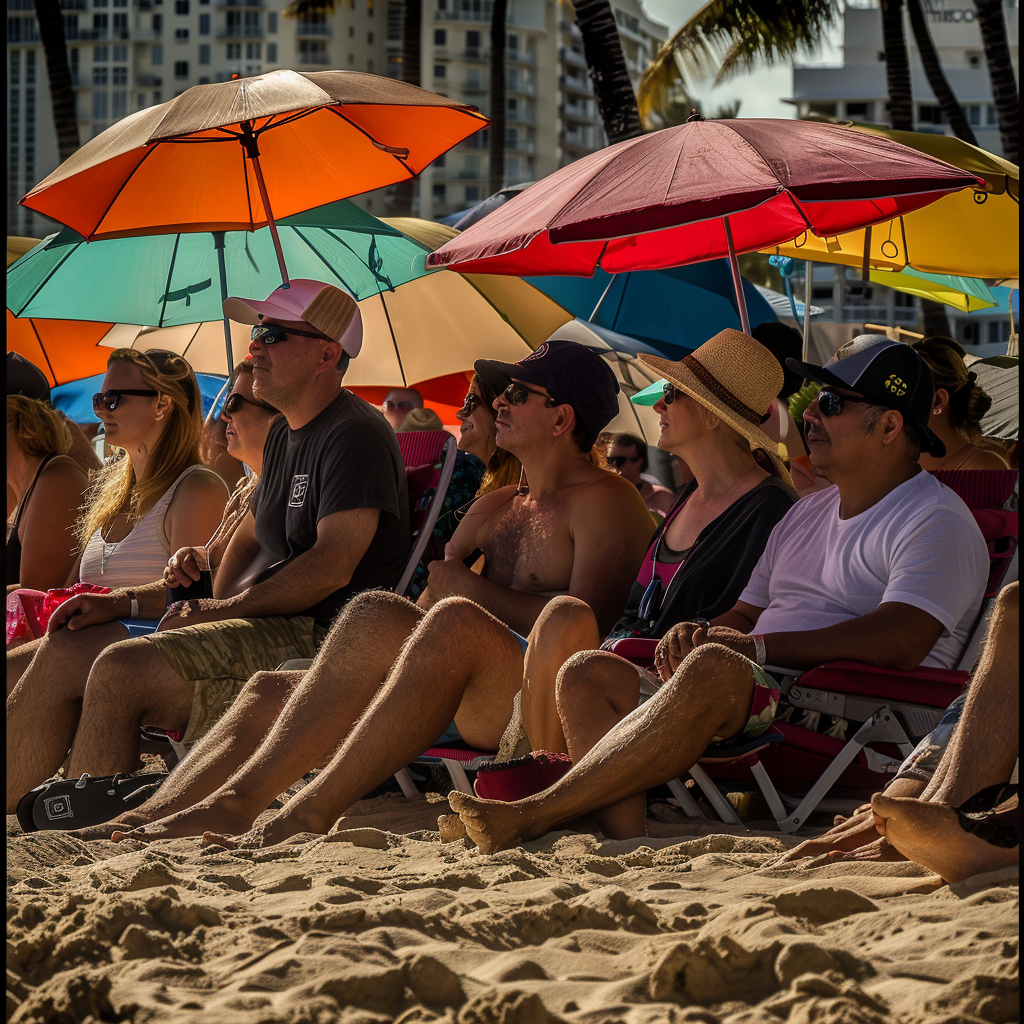 People relaxing at the beach